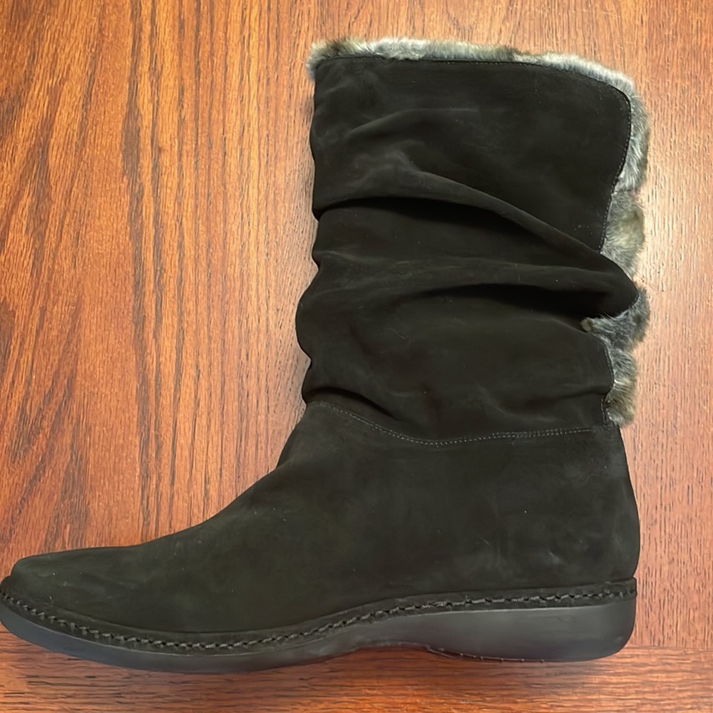 Stuart Weitzman black sport suede boots